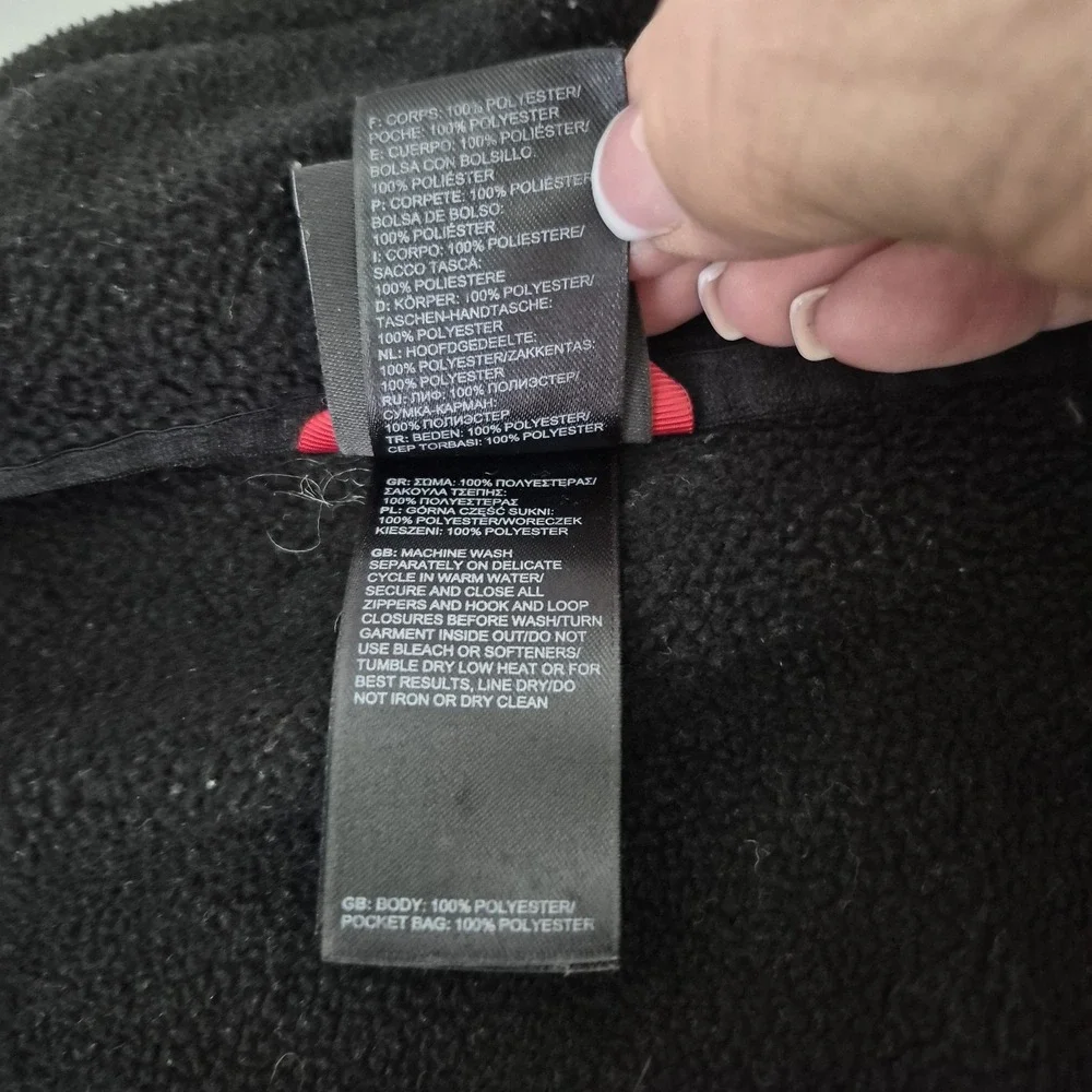The North Face Fleece Jacket Mens L Black TNF Performance Long Sleeve Full Zip‎
